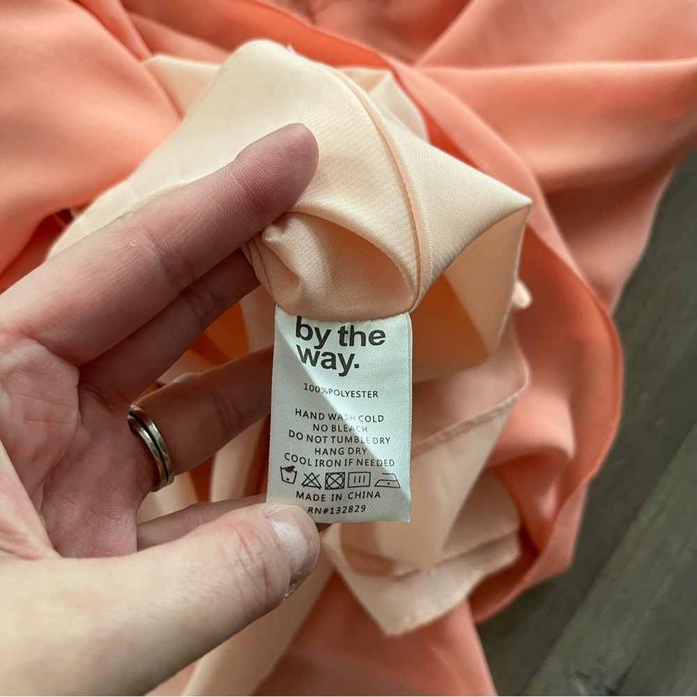 Revolve By The Way Peach Flutter Sleeve Dress - image 7